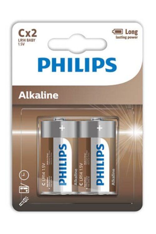 PHILIPS – ALKALINE PILA C LR14 BLISTER*2