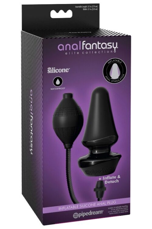 PLUG ANAL HINCHABLE DE SILICONA RECARGABLE