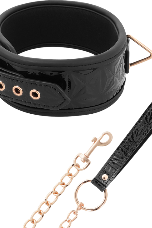 BEGME – BLACK EDITION COLLAR CUERO VEGANO CON FORRO DE NEOPRENO