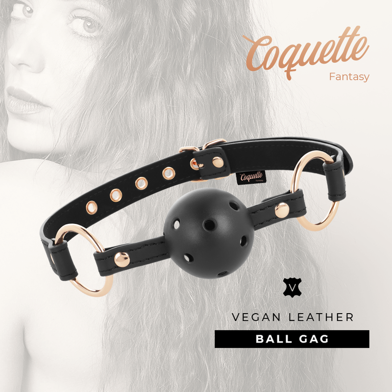 COQUETTE CHIC DESIRE - FANTASY MORDAZA TRANSPIRABLE CUERO VEGANO - Imagen 2