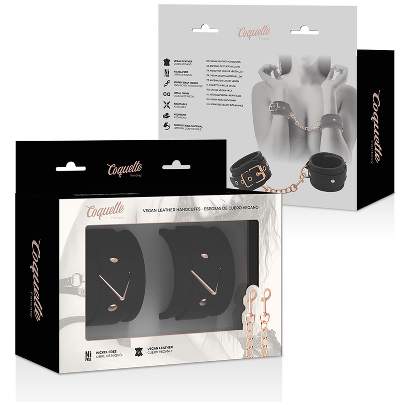 COQUETTE CHIC DESIRE - FANTASY ESPOSAS PARA MANOS CUERO VEGANO CON FORRO DE NEOPRENO - Imagen 5