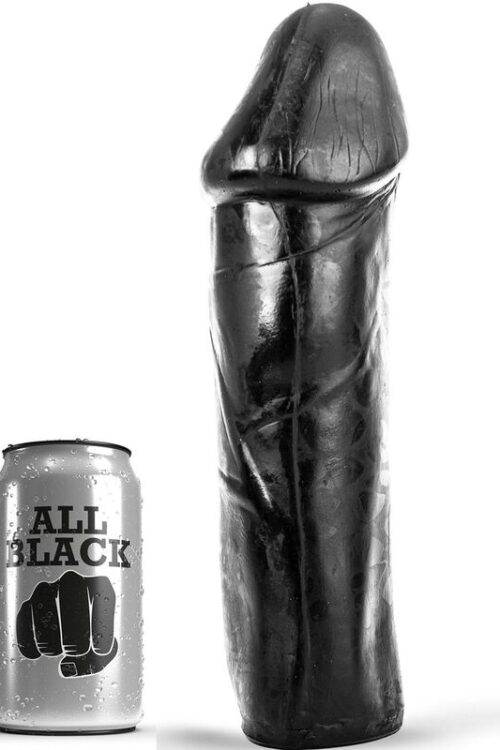 ALL BLACK – DONG 28 CM SIN TESTÍCULOS