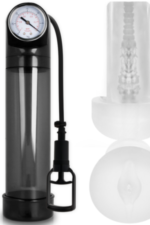 PUMP ADDICTED - BOMBA ERECCIÓN RX9 NEGRO CON MASTURBADOR