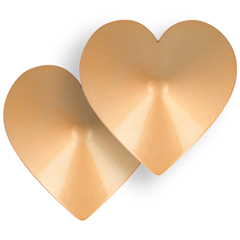 COQUETTE CHIC DESIRE - CUBRE PEZONES METAL CORAZONES DORADOS - Imagen 4