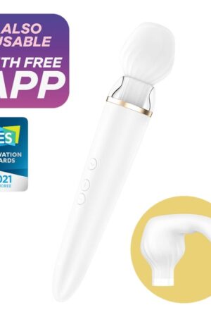 SATISFYER - DOUBLE WANDER APP BLANCO