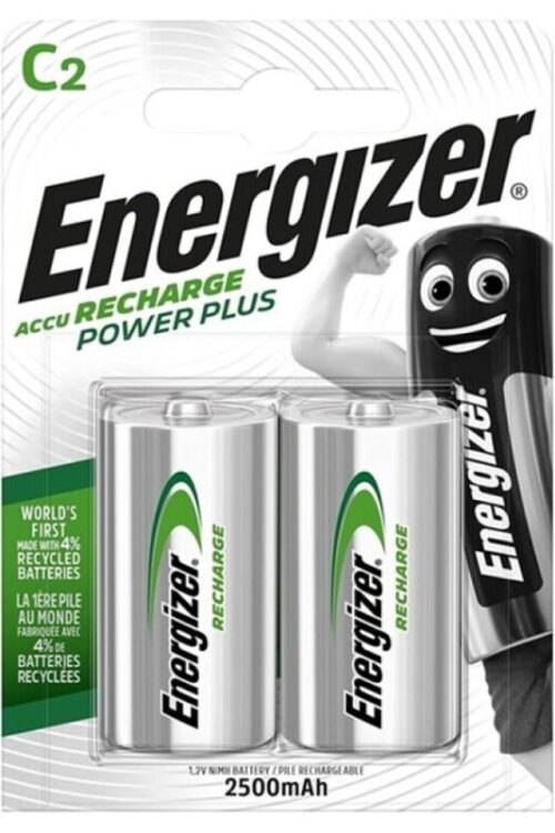 ENERGIZER – POWER PLUS PILA RECARGABLE HR14 C 2500mAh BLISTER*2