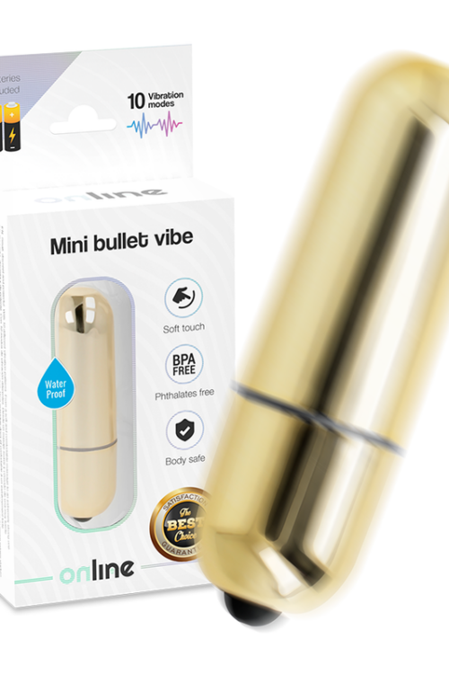 ONLINE – MINI BALA VIBRADORA DORADA
