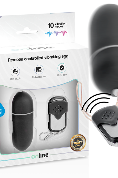 ONLINE – HUEVO VIBRADOR CONTROL REMOTO L NEGRO