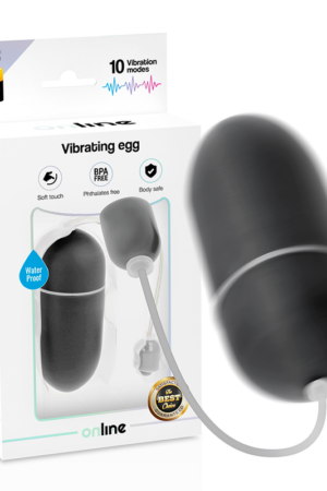 ONLINE - HUEVO VIBRADOR WATERPROOF NEGRO