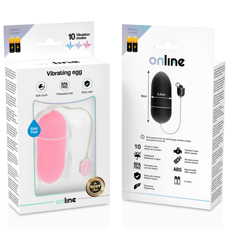ONLINE - HUEVO VIBRADOR WATERPROOF ROSA - Imagen 3