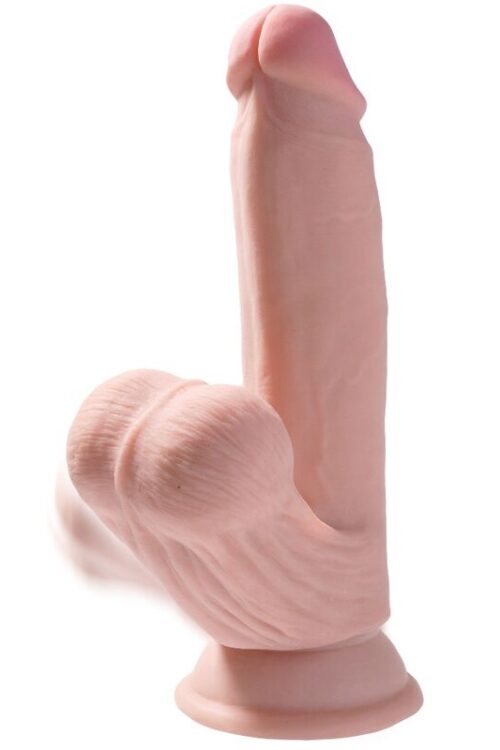 KING COCK – PLUS 3D DILDO SWINGING BALLS 15.2 CM NATURAL
