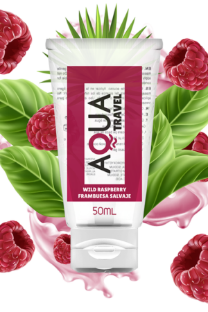 AQUA TRAVEL - LUBRICANTE BASE AGUA SABOR FRAMBUESA SALVAJE - 50 ML