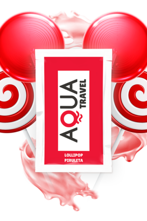 AQUA TRAVEL - LUBRICANTE BASE AGUA SABOR PIRULETA 6 ML
