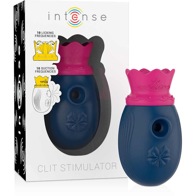 INTENSE - ESTIMULADOR CLÍTORIS 10 MODOS DE SUCCIÓN Y LICKING - AZUL - Imagen 2