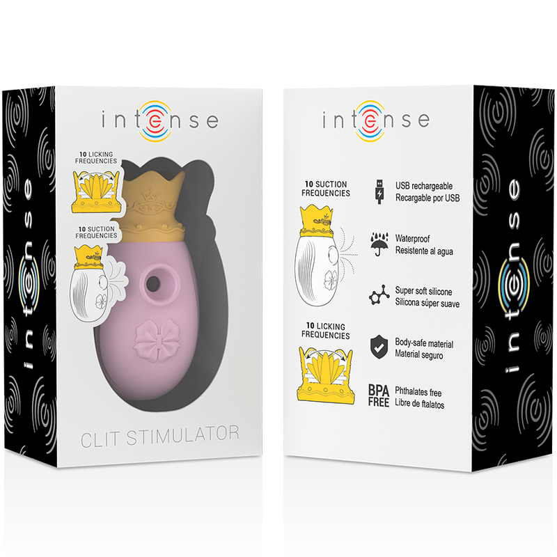 INTENSE - ESTIMULADOR CLÍTORIS 10 MODOS DE SUCCIÓN Y LICKING - ROSA - Imagen 2