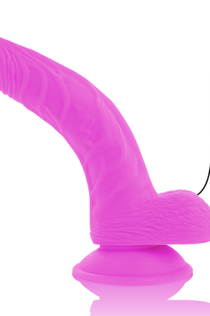 DIVERSIA - DILDO REALÍSTICO FLEXIBLE CON VIBRACIÓN LILA 21.5 CM -O- 4.5 CM