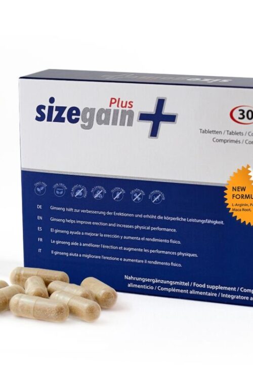 SizeGain Plus – Complemento alimenticio para aumentar el tamaño del pene y mejorar la potencia sexual