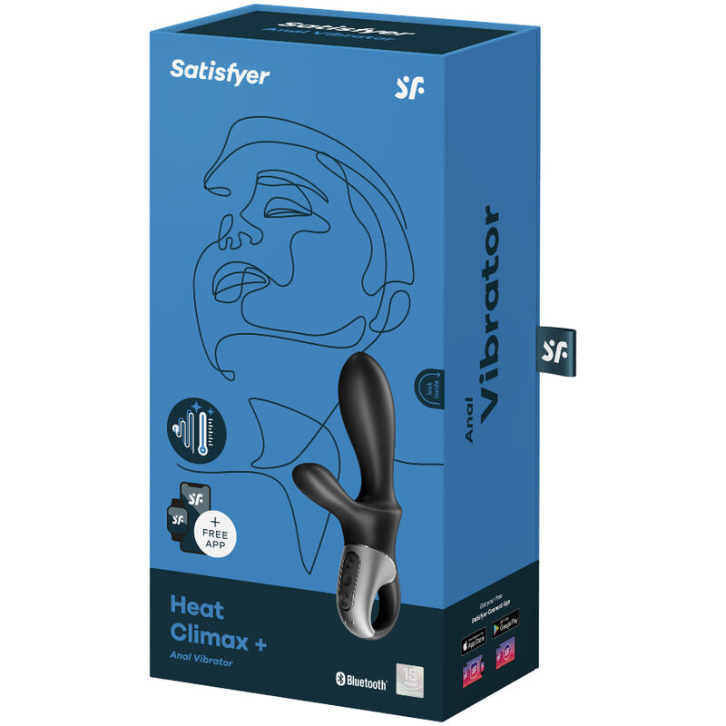 SATISFYER - HEAT CLIMAX+ VIBRADOR ANAL APP NEGRO - Imagen 2