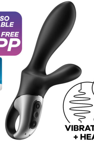 SATISFYER - HEAT CLIMAX+ VIBRADOR ANAL APP NEGRO