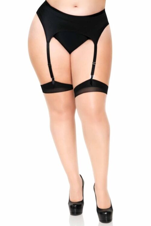 LEG AVENUE – MEDIAS NUDE CON TACON CUBANO Y COSTURA TRASERA PLUS