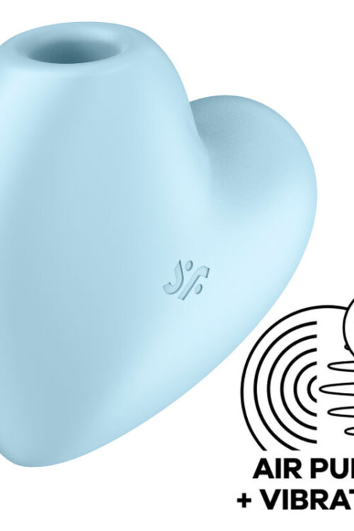 SATISFYER – CUTIE HEART ESTIMULADOR Y VIBRADOR AZUL