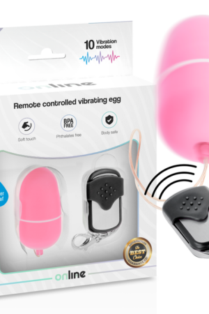 ONLINE - HUEVO VIBRADOR CONTROL REMOTO M ROSA