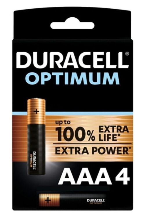DURACELL – OPTIMUM 200 PILA ALCALINA AAA LR03 BLISTER*4
