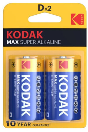 KODAK - MAX PILA ALCALINA D LR20 BLISTER*2