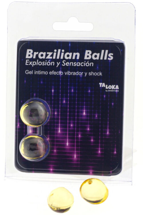 TALOKA – BRAZILIAN BALLS GEL EXCITANTE EFECTO VIBRACIÓN Y SHOCK 2 BOLAS