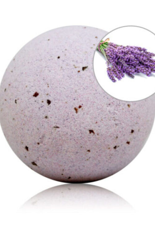 TALOKA – BOMBA DE BAÑO CON AROMA LAVANDA Y PÉTALOS DE ROSA