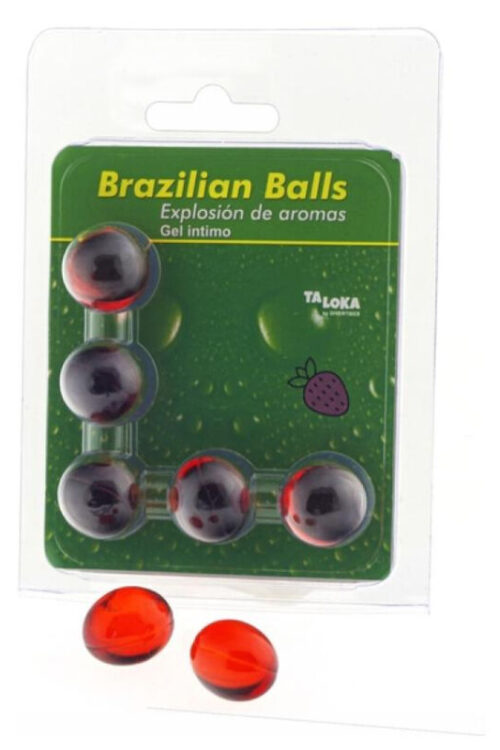 TALOKA – BRAZILIAN BALLS GEL ÍNTIMO FRESA 5 BOLAS