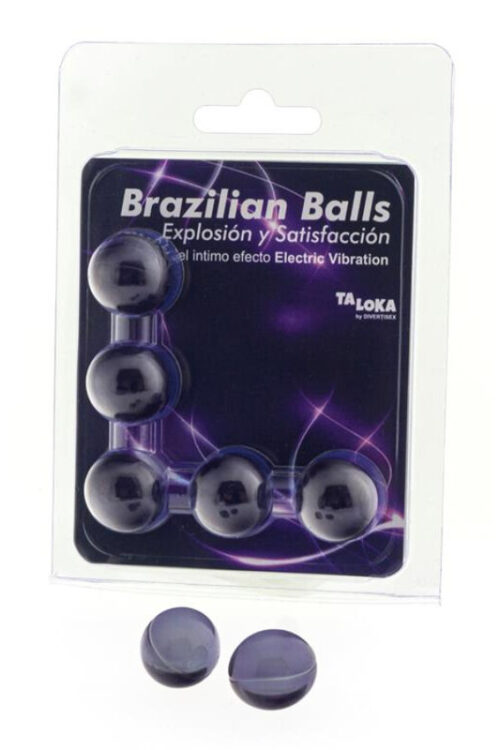 TALOKA – BRAZILIAN BALLS GEL EXCITANTE EFECTO VIBRACIÓN ELÉCTRICA 5 BOLAS