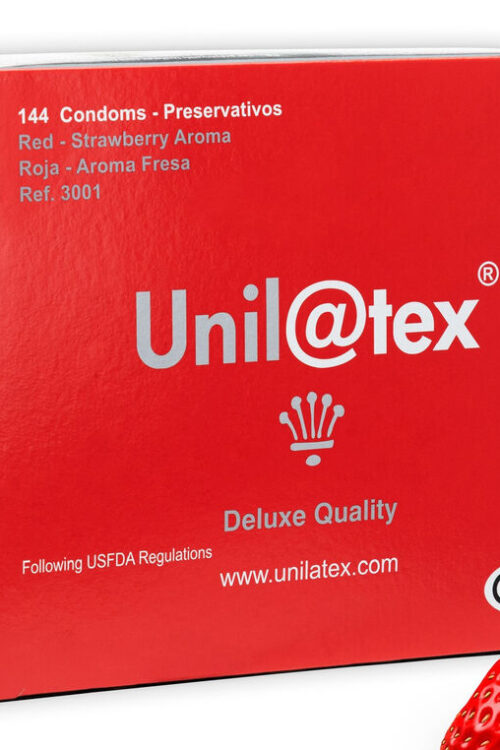 UNILATEX – PRESERVATIVOS ROJOS/FRESA 144 UDS