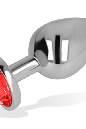 OHMAMA - PLUG ANAL CON CRISTAL ROJO 8 CM