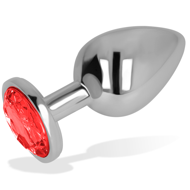OHMAMA – PLUG ANAL CON CRISTAL ROJO 8 CM