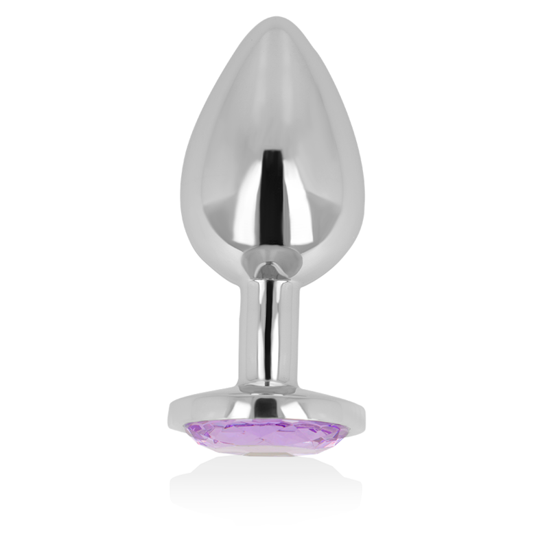 OHMAMA - PLUG ANAL CON CRISTAL VIOLETA 8 CM - Imagen 2
