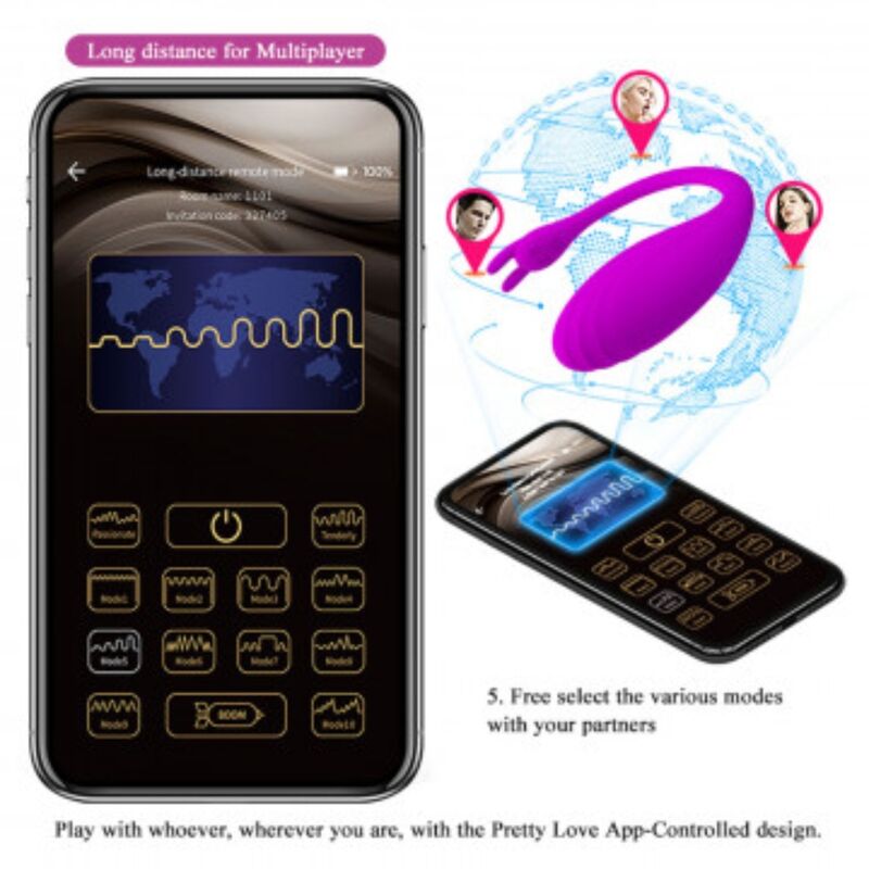 PRETTY LOVE - CATALINA MASAJEADOR FREE APP LILA - Imagen 3