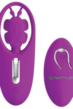 PRETTY LOVE - DANCING BUTTERFLY ESTIMULADOR PARA BRAGUITA CON CONTROL REMOTO LILA