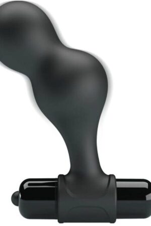 MR PLAY - PLUG ANAL VIBRADOR DE SILICONA NEGRO