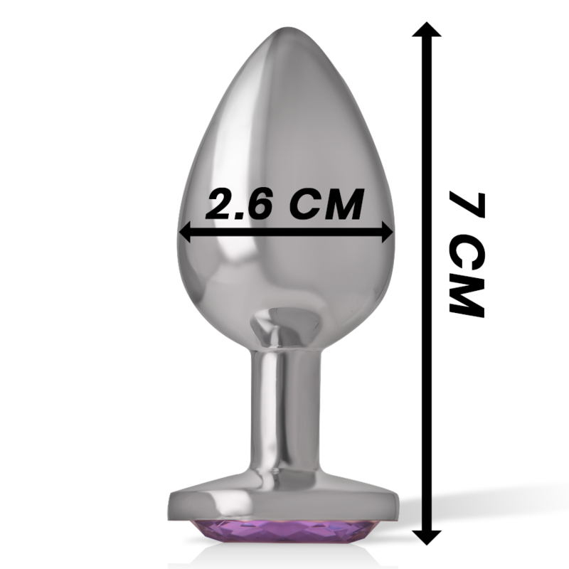 INTENSE - PLUG ANAL METAL ALUMINIO CON CRISTAL VIOLETA TALLA S - Imagen 6