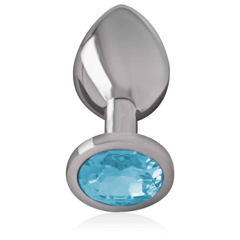 INTENSE - PLUG ANAL METAL ALUMINIO CON CRISTAL AZUL TALLA M - Imagen 2