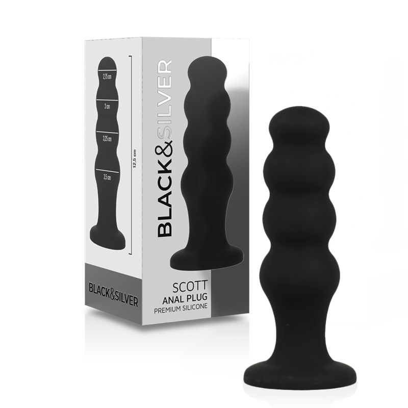 BLACK&SILVER – SCOTT PLUG ANAL SILICONA PREMIUM NEGRO