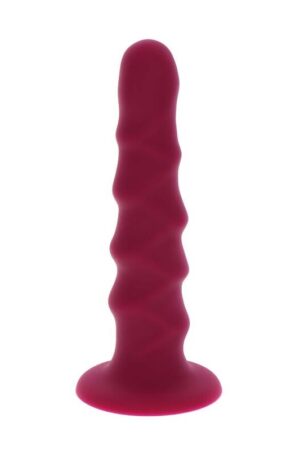 GET REAL - RIBBED DONG 12 CM ROJO