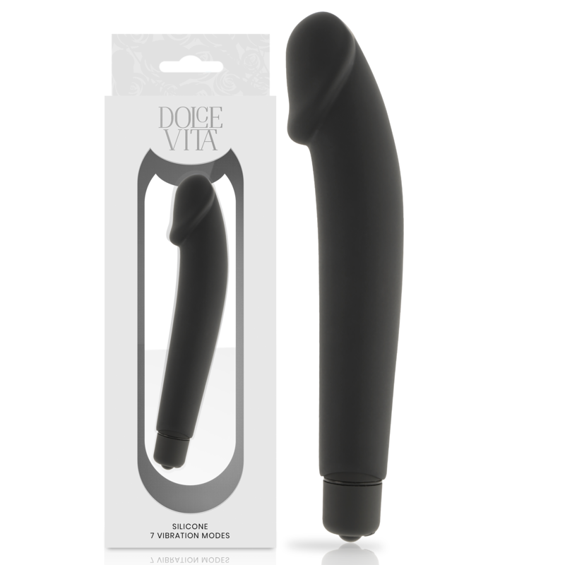 DOLCE VITA - REALISTIC VIBRADOR SILICONA NEGRO - Imagen 4