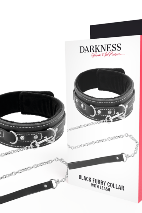 DARKNESS – COLLAR LEATHER CON CORREA ALTA CALIDAD