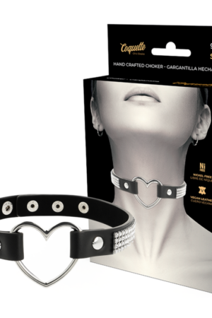 COQUETTE CHIC DESIRE - CHOKER CUERO VEGANO CORAZON