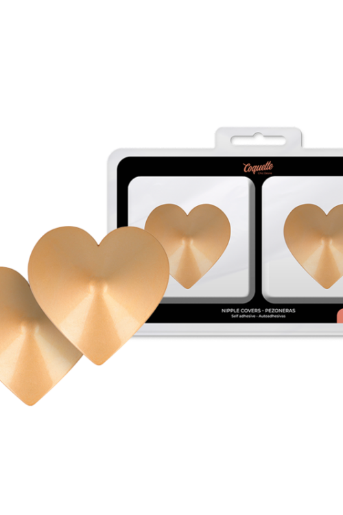 COQUETTE CHIC DESIRE – CUBRE PEZONES METAL CORAZONES DORADOS