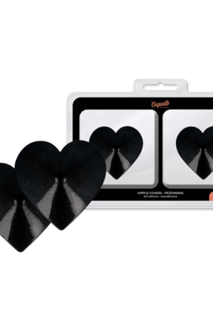 COQUETTE CHIC DESIRE - CUBRE PEZONES METAL CORAZONES NEGROS