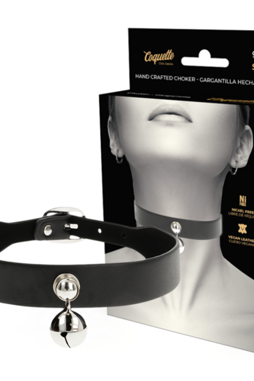 COQUETTE CHIC DESIRE – COLLAR CUERO VEGANO ACCESORIO WOMAN CASCABEL