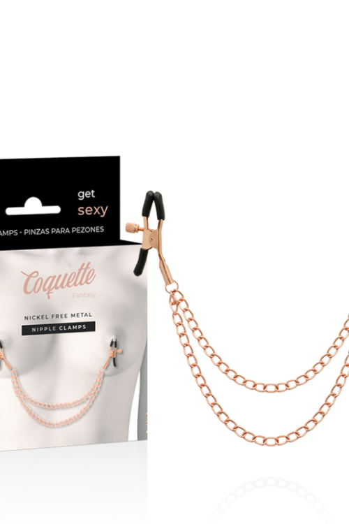 COQUETTE CHIC DESIRE – FANTASY PINZAS METALICAS PEZONES CON CADENA